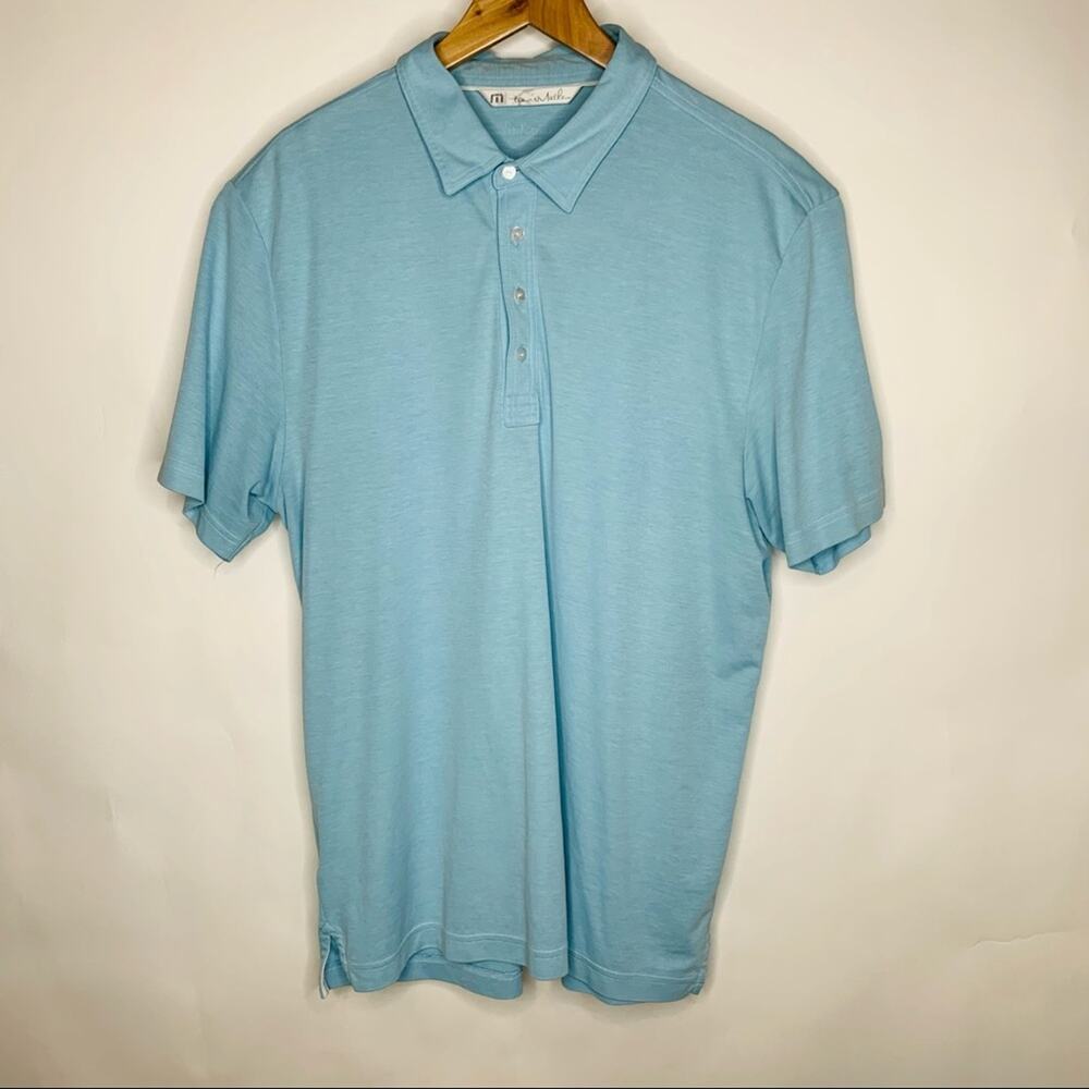 Travis Mathew Light Blue Golf Polo Shirt XL